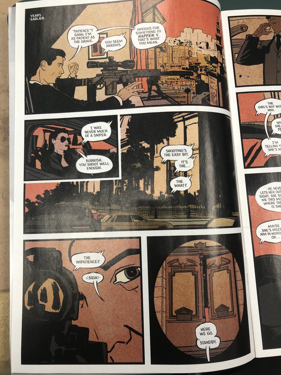 I am absolutely floored by the color choices @dearbhlala makes in the 007 pages. And the beautiful lettering @JeffEckleberry does is the cherry on top. From 007 number 3.
