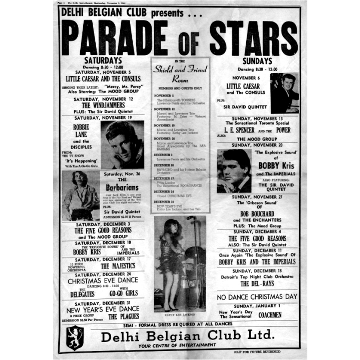In November 1966 the music scene was so hot that even in the small city of Delhi, Ontario, Canada the Belgian Club was as happenin' as anywhere in Toronto or Detroit...