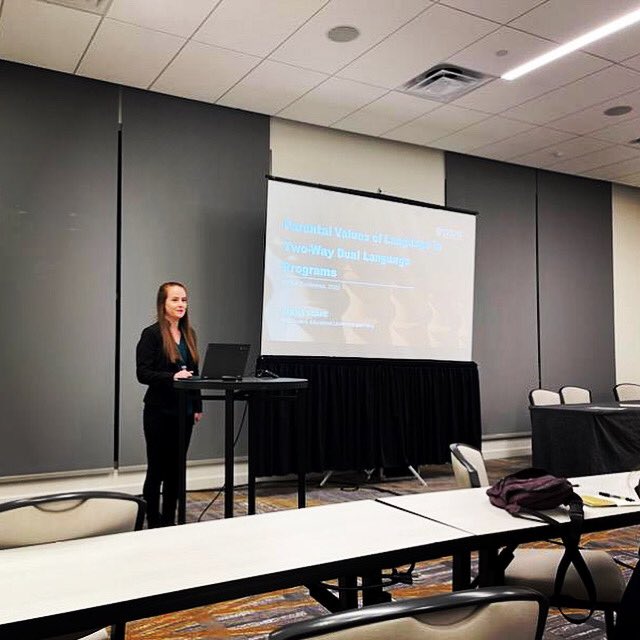 JennaDoane_EPP's tweet photo. It was a pleasure presenting at UCEA in Seattle this week. My presentation was around parental values of language in two-way dual language programs. I really appreciated all of the helpful feedback on my work, and how I can expand this in the future ๐ค #phdintraining #UCEA2022 https://t.co/xNlMADmOmy