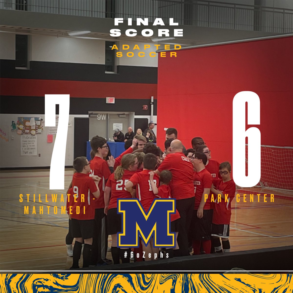 Huge upset at the STATE Adapted Soccer Tournament as the Stillwater-Mahtomedi team beat the, previously undefeated, Pirates! #GoZephs