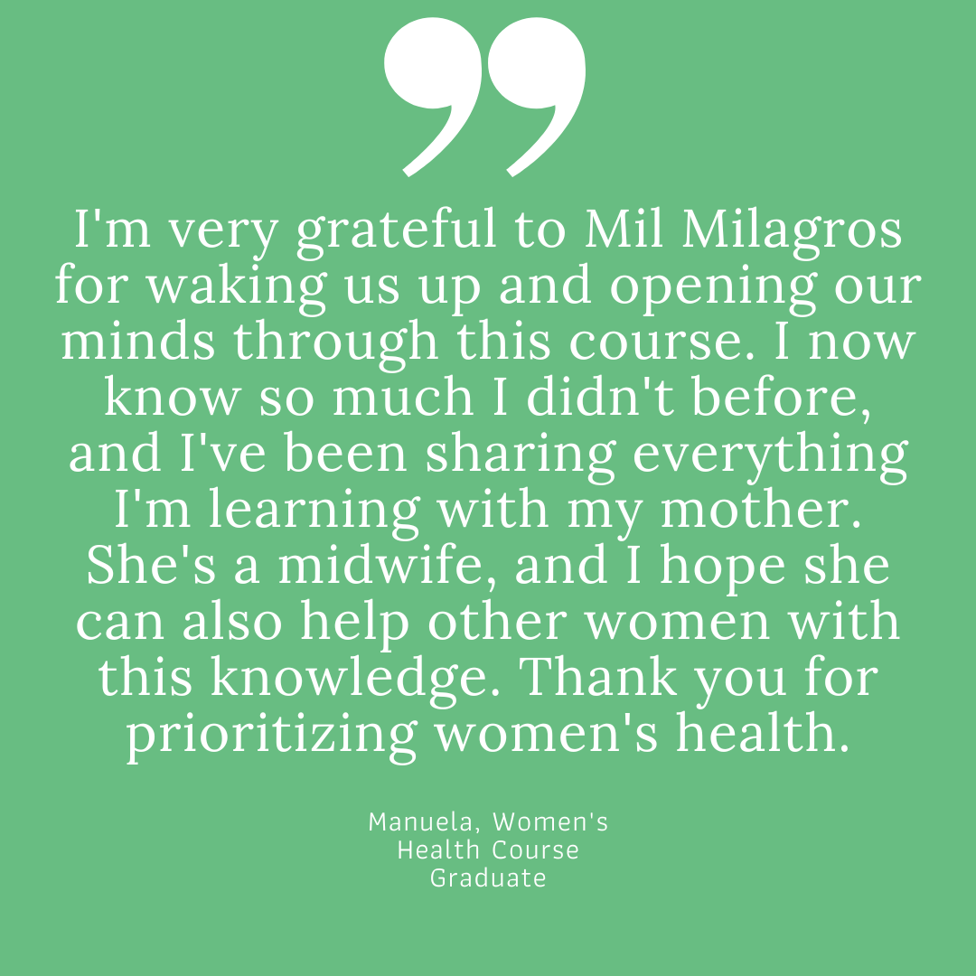 Today’s community story comes from Manuela, who graduated the women’s health course facilitated in partnership with <a href="/wuqukawoq/">Maya Health Alliance</a> We are grateful for partners like MHA and <a href="/ParentingJrny/">Parenting Journey</a> who enable community access to life-changing health information and parenting programs!