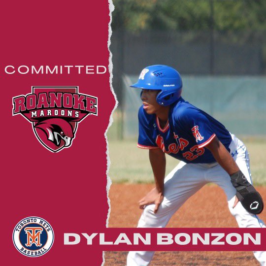 Congratulations to 2023 IF Dylan Bonzon on his commitment to Roanoke College in Salem, VA

Dylan follows his brother 2019 Toronto Mets Grad Jacob Bonzon to Virginia with the Maroons. 

<a href="/dylanbonzon23/">Dylan Bonzon</a> 
<a href="/jacob_bonzon/">Jacob Bonzon</a> 
<a href="/RoanokeBaseball/">Roanoke College Baseball</a>