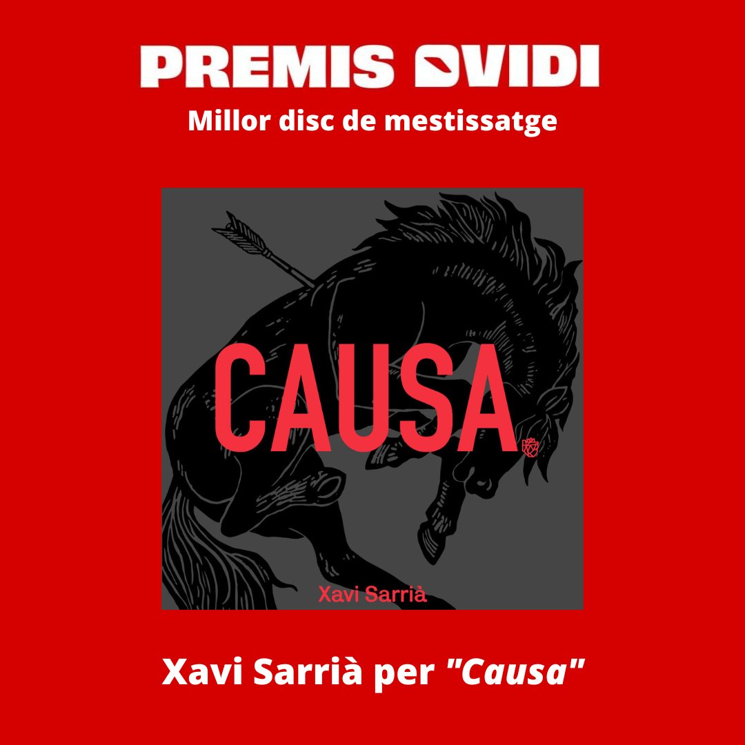 musicaNvalencia's tweet photo. Guanyadores i guanyadors dels #PremisOvidi22
Millor disc de mestissatge:
· @xavisarria per "Causa", @PropagandaPFet, 2022 https://t.co/ozsAg31gFN