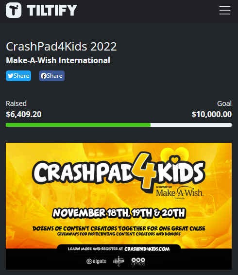 CrashKoeck's tweet photo. We are still nearly 3 hours away from the opening ceremony for #CrashPad4Kids and we've already raised over $1,000USD more than we did all of last year!!

🤯🤯🤯🤯🤯

Watch streams, learn more, and donate at https://t.co/zJfFsYzXLu https://t.co/I4BJyWcslL