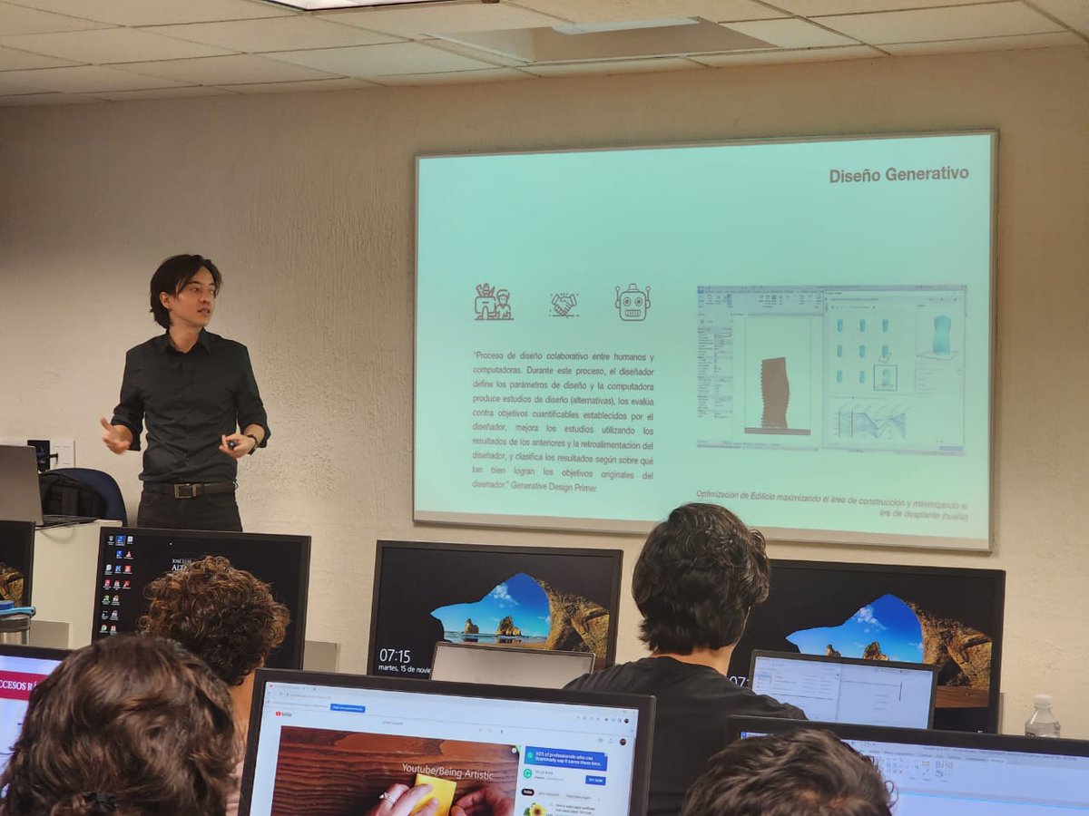 Alex_Grajedarq's tweet image. En la Universidad Panamericana, contando a los alumnos sobre Automatización de Procesos #BIM y Optimización con #programaciónVisual (#dynamoBIM) #python #designScript #GenerativeDesign
#ingeniería #arquitectura #realestate #revit