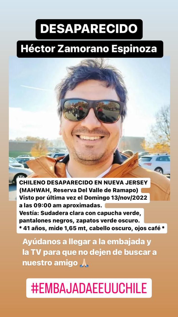 RaulMar84579345's tweet image. Su ayuda xfavor @24HorasTVN @rodrigosepu @meganoticiascl @T13 @CHVNoticias @GobiernodeChile @EmbajadaEEUUcl @EmbajadaChileUS
#hectorzamorano
#embajadaeeuuchile