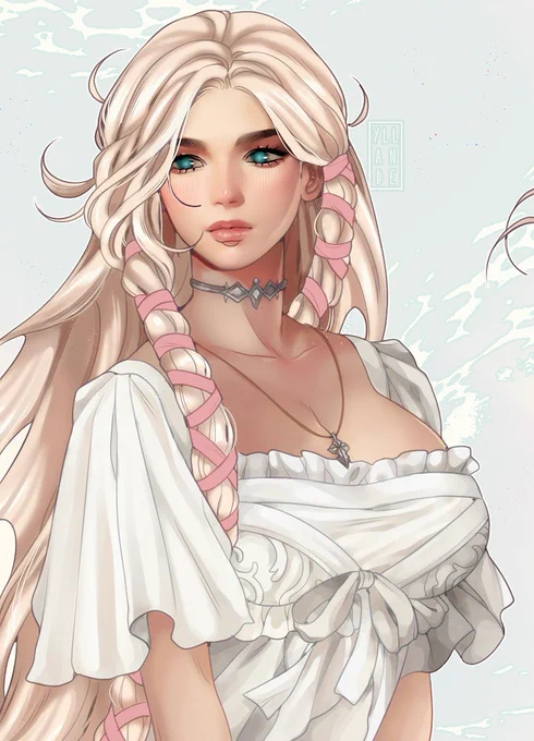oracle of light / Minfilia wanted to do flat colors but I got carried away #FFXIV #FF14 