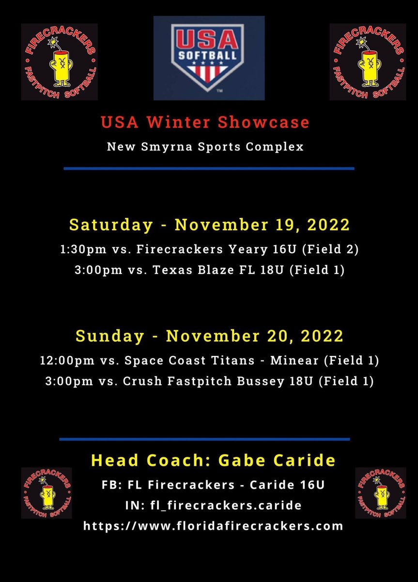 Can't wait to hit the clay with my firecrackers this weekend!!!! Good luck to all the teams attending! <a href="/USASoftball/">USA Softball</a> <a href="/robertiamurri/">Robert Iamurri</a> <a href="/ExtraInningSB/">EXTRA INNING SOFTBALL</a> <a href="/IHartFastpitch/">I❤️Fastpitch</a> <a href="/TopPreps/">TOP PREPS - SPORTS NEWS, INTERVIEWS, & GRAPHICS</a> @Ubrzati_Maxx @kellie_quarles <a href="/B_Sauerwein22/">Brett Sauerwein</a>