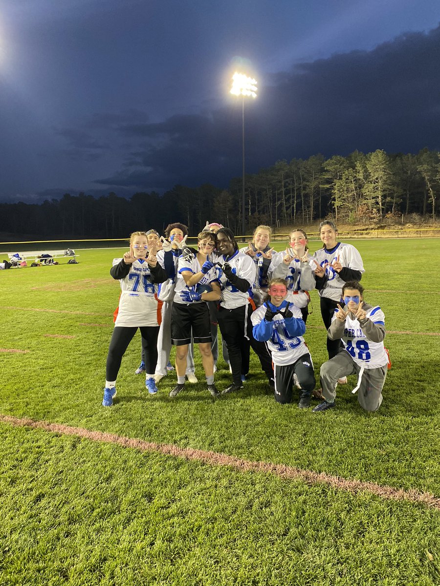 UpperCapeAD's tweet photo. Great night for Powderpuff game here at Upper Cape. Seniors vs Juniors. https://t.co/iQZYOWYplv
