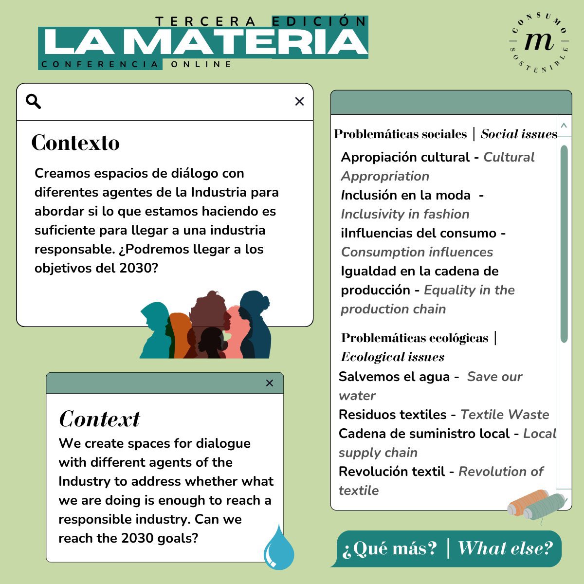 Materia_CS's tweet photo. ✨En La Materia conferencia de este año aprendimos de todos los temas junto a sus panelistas. Aquí nuestras conclusiones 👀🍃🧵 https://t.co/3qPtNjB6nn
