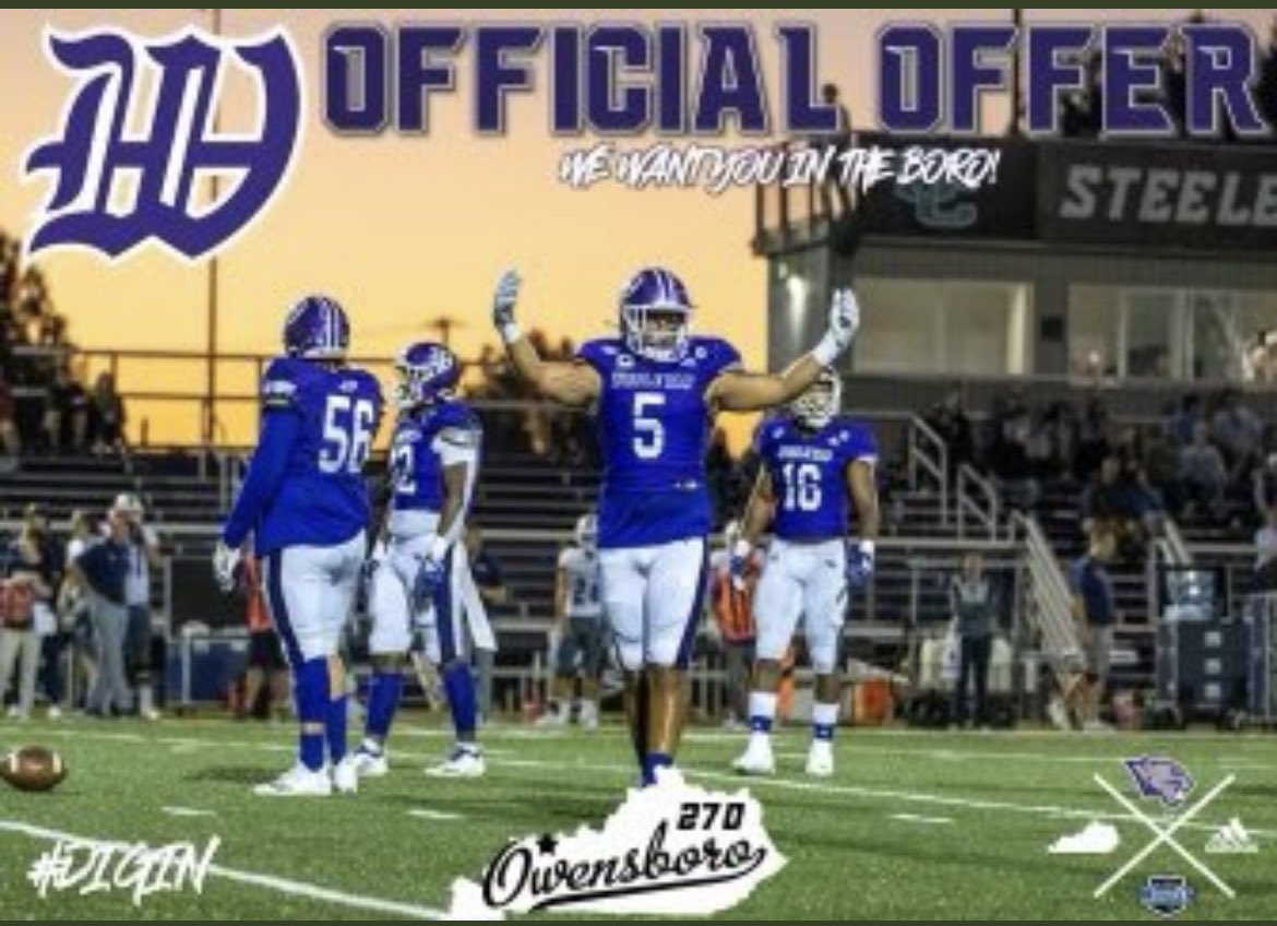 After a great phone conversation I will like to announce that I have received my 2nd Offer from <a href="/kwc_football/">Kentucky Wesleyan Football</a> I would like to thank <a href="/CoachYoung41/">Coach Tyrone Young Jr. II ™</a> for giving me this opportunity🤍💜.  <a href="/CoachJoshAbell/">Joshua Abell</a> <a href="/CoachNicholsFC/">Justin Nichols</a> <a href="/FernCreekFB/">Fern Creek Football</a>