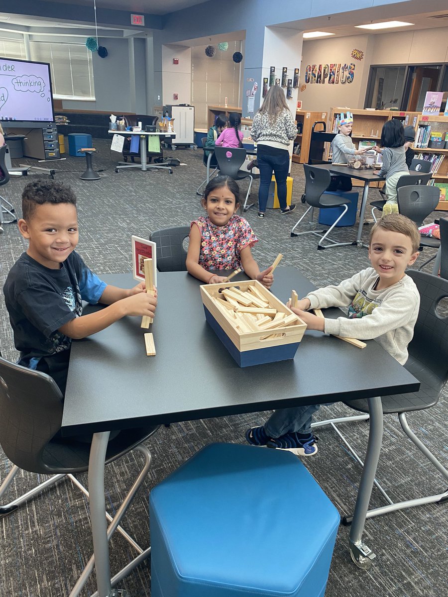 frazierskinders's tweet image. Building turkey traps in library!