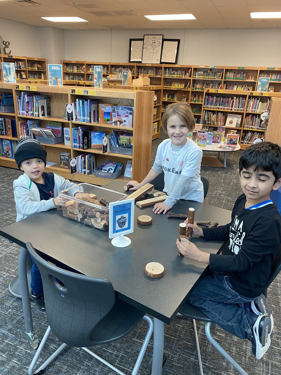 frazierskinders's tweet image. Building turkey traps in library!