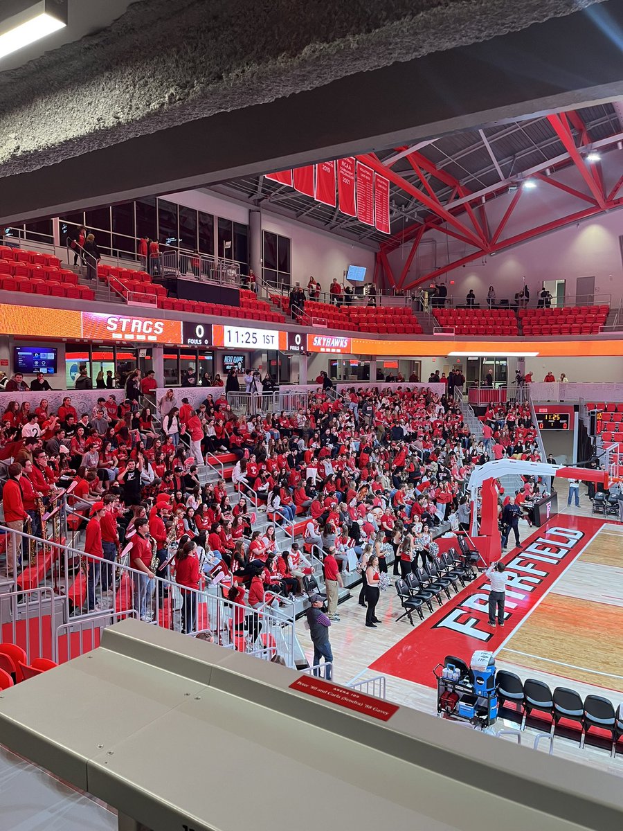 Fairfield Frank (@ffldfrank) on Twitter photo This has to be the most refreshing thing about <a href="/MahoneyArena/">Leo D. Mahoney Arena</a> first game for the women.
The Red Sea Student Section! This has to be the most refreshing thing about <a href="/MahoneyArena/">Leo D. Mahoney Arena</a> first game for the women.
The Red Sea Student Section!