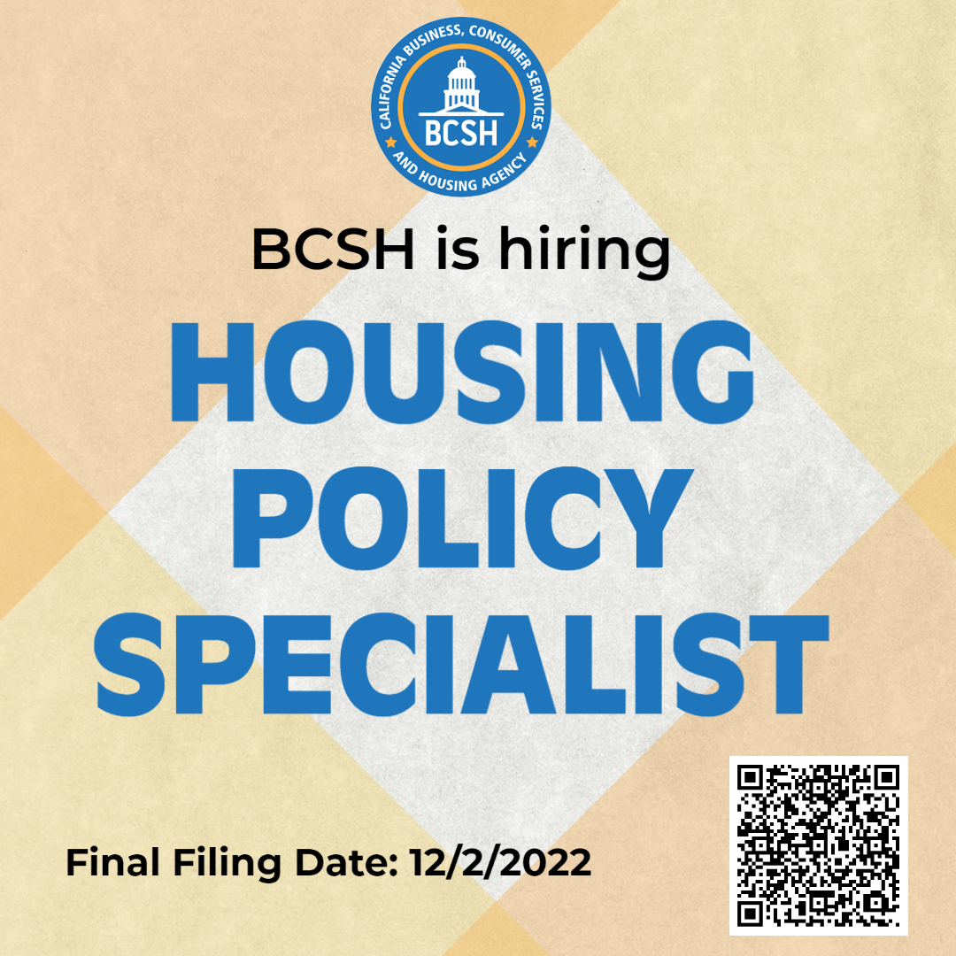 Incredible opportunity to join our team! 

The Housing Policy Specialist position will assist with the development &amp; implementation of housing policy and other related projects in the BCSH portfolio. 

For more details and to apply, check out: lnkd.in/gHA-rK9y