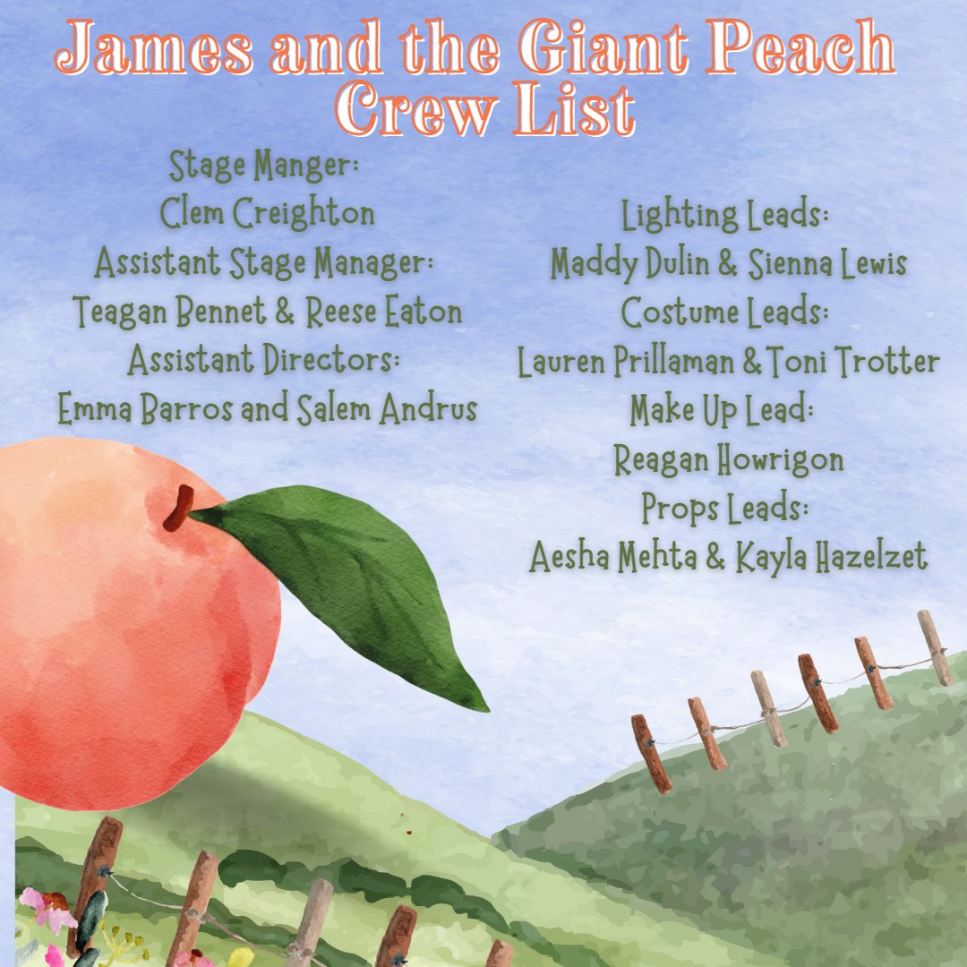 MCHS_Theatre's tweet image. 1/3
Thank you to everyone who auditioned and applied for crew leads. As always, you made these decisions very difficult! 

We would love to have everyone who is interested in being a part of the production be a part of the production, but that is just not an option.