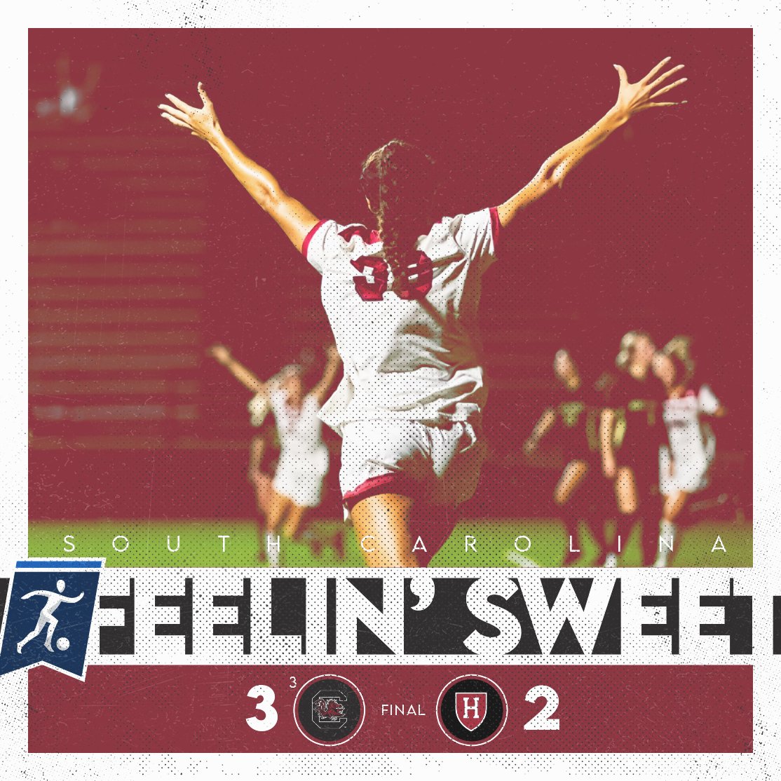 SEC's tweet photo. 𝑭𝑬𝑬𝑳𝑰𝑵' 𝑺𝑾𝑬𝑬𝑻 ‼️

@GamecockWSoccer takes down Harvard to advance to the Round of 16!

#SECSOC x @NCAASoccer https://t.co/SKKoTS6U1E