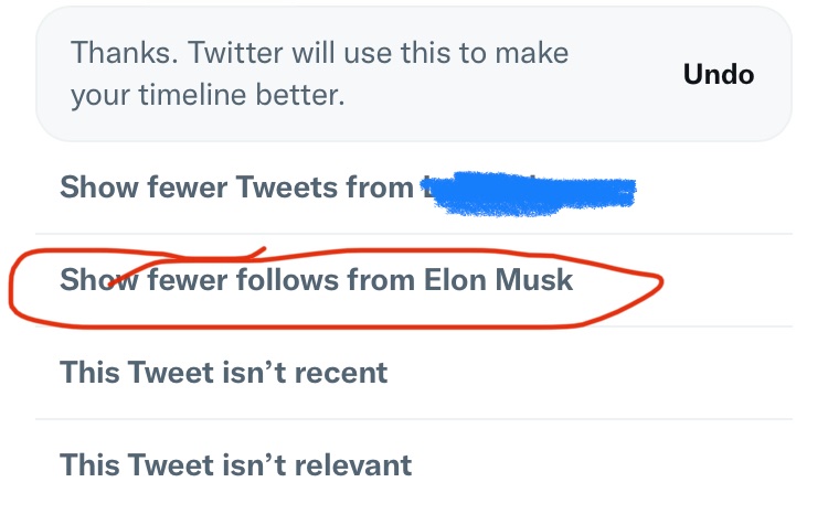 Noticed a significant amount of right wing Twitter pundits appearing on my feed because they follow Musk. Been busy blocking and muting to remove their Musk fandom and racism entering my feed again 🤷🏻‍♂️