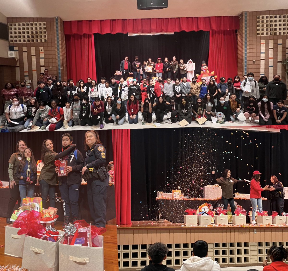HMS_Couns's tweet photo. @vecedottie &amp; her team cut no corners with this event!! Door prizes, honorable mention prizes AND top prizes including turkeys were all given out 😩🙌 Proud of all participants who were brave enough to share their innermost thoughts on paper! @HambrickMS_AISD @Counseling_AISD 🦃 https://t.co/ZvEkfCur58