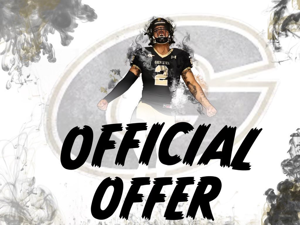 Very excited to receive an offer from <a href="/GenevaCollegeFB/">Geneva College Football</a>! Huge thank you to <a href="/CoachContenta/">Tom Contenta</a> for the opportunity!!