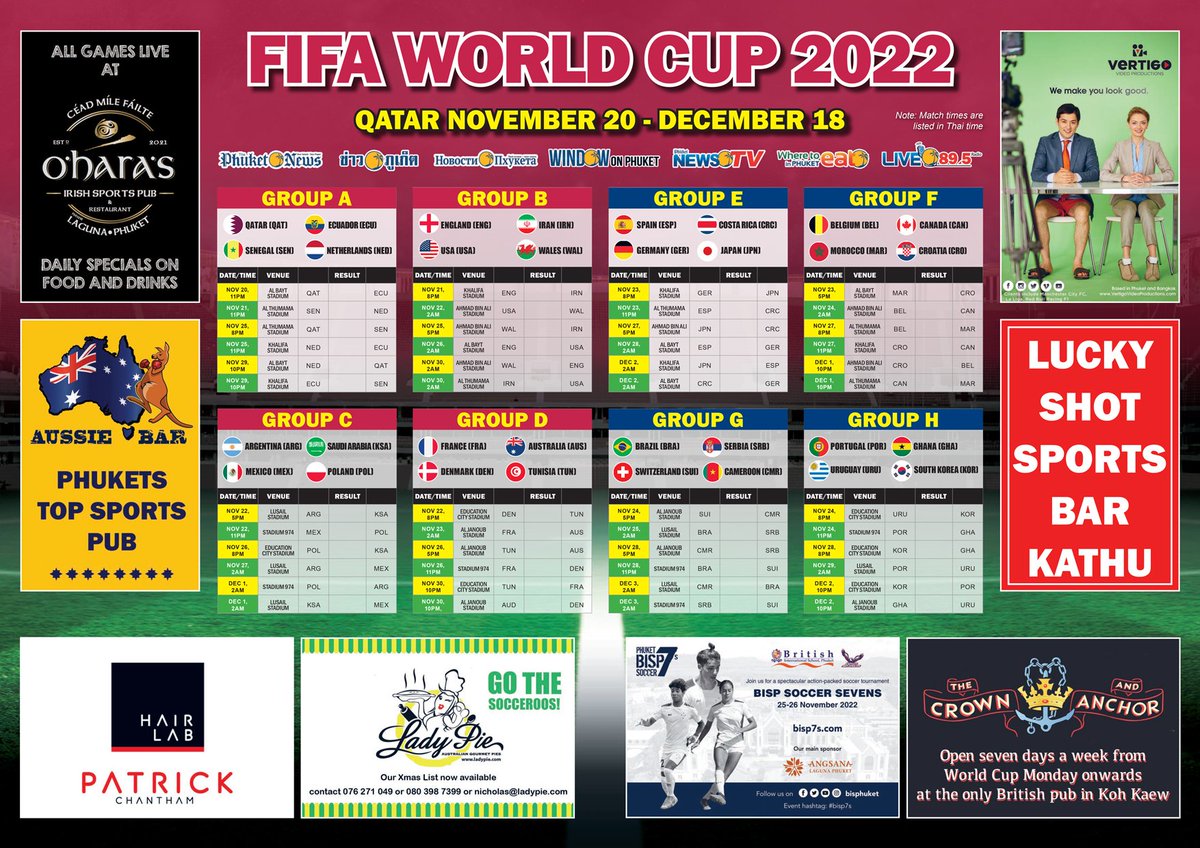 thephuketnews's tweet photo. What a great issue, and a pull out wall chart for the world cup. Thanks team and clients for your support. Really appreciate it.
#talktophuket
#thephuketnews
#phuket
#khaophuket
#phuketnews
#supportyourlocalmedia https://t.co/GW1nRn1B2j