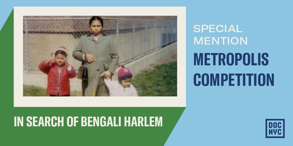 A Special Mention in the Metropolis section goes to IN SEARCH OF BENGALI HARLEM: “Films that reveal hidden histories, especially of a metropolis as well-plumbed as New York City, deserve to be celebrated.”  Watch it online thru 11/27 at 2022.docnyc.net/InSearchOfBeng….