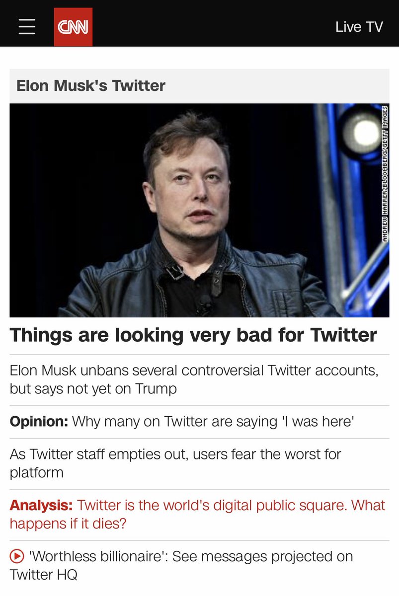 MomAngtrades's tweet image. CNN has this whole section devoted to how bad of a job @elonmusk has been doing with Twitter, yet not one article can be seen on their front page about FTX, Sam or Caroline. Cancel Main Stream Media.