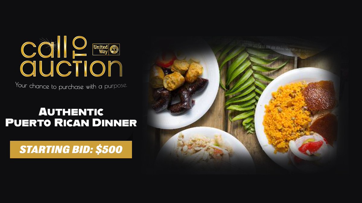 uwci's tweet photo. #CallToAuction: Authentic Puerto Rican Dinner

Hola! You and your guests will enjoy a completely authentic Puerto Rican dinner for eight people, prepared by our former board chair, @rsanchezindy, in his home on Indy's northside. 

💰 STARTING BID: $500 https://t.co/bZXVVQhh6i https://t.co/Oews2hrx1M