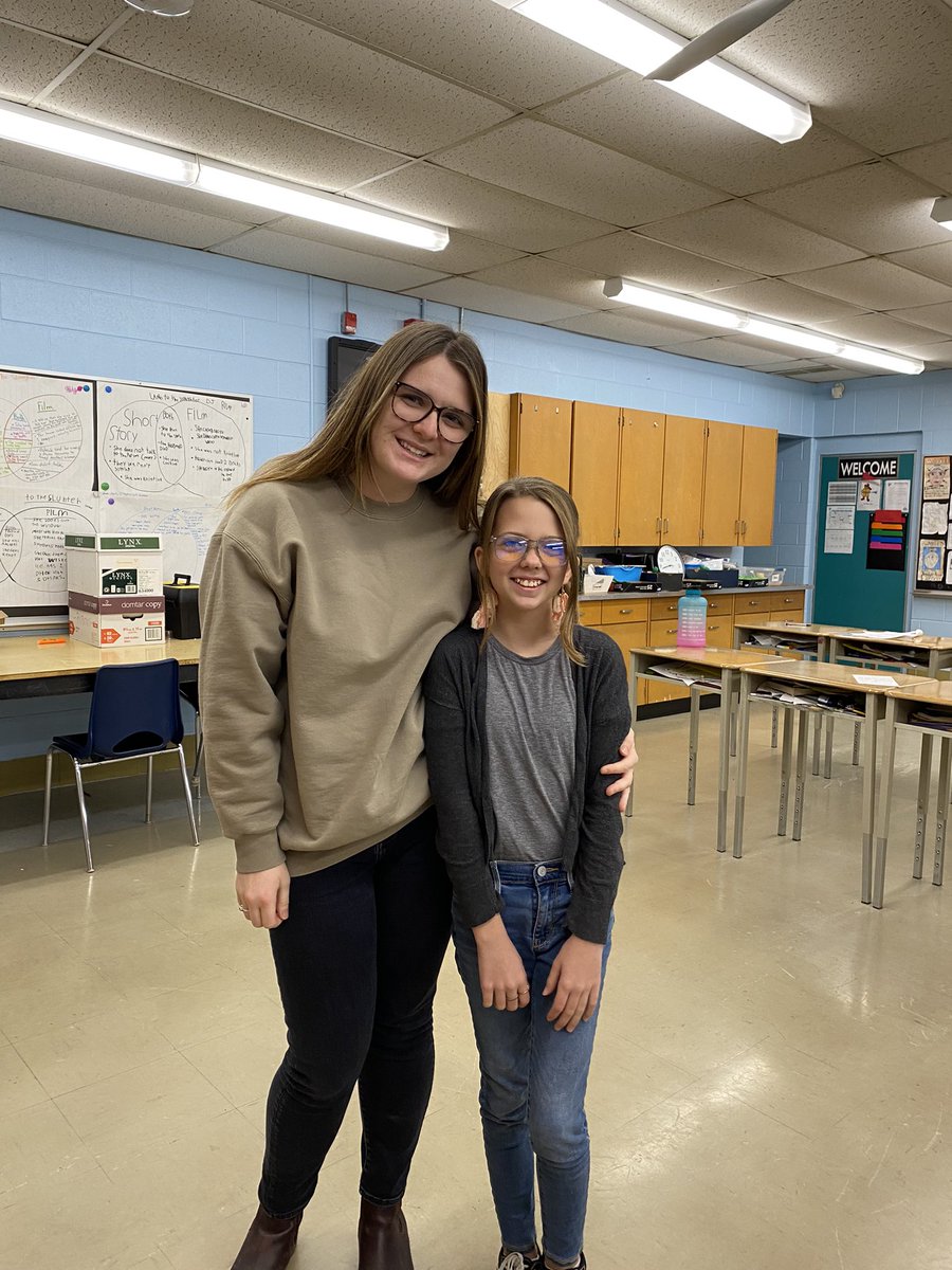 MissSibbick's tweet photo. Started Opposite Day with this Superstar 7 rushing to let me know that she was Ms. Sibbick for the day. It’s moments like this that just make me smile! 😊 https://t.co/HcndQFQyhd