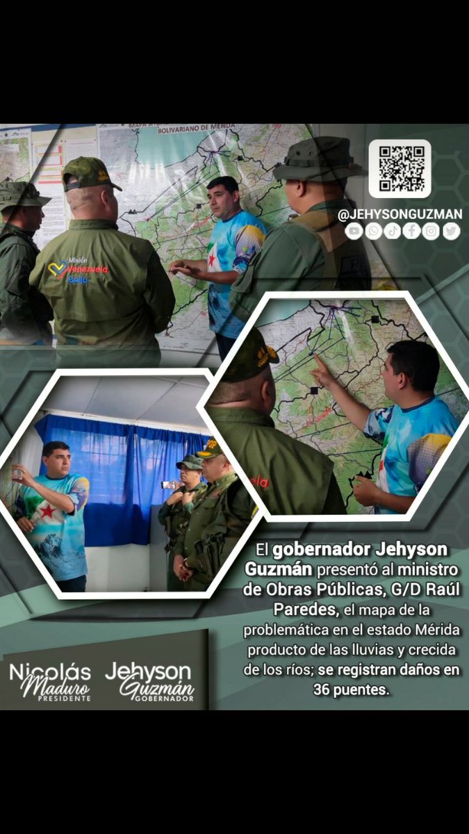 Buenas noches Mis Camaradas que Dios los  Bendiga Pdte <a href="/NicolasMaduro/">Nicolás Maduro</a> Gobernador <a href="/JEHYSONGUZMAN/">JEHYSON GUZMÁN</a> por todo el apoyo que le han brindado al eje Panamericano afectado por las lluvias así es que se Gobierna NOSOTROS VENCEREMOS.