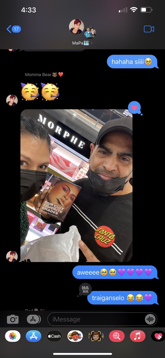 my parents went into Ulta and were shocked when they saw me in store😂they had to confirm whether it was me or not lolll. pero i got emotional when they sent me the pic of them holding it🥺💜💜 forever grateful for how supportive they are💜