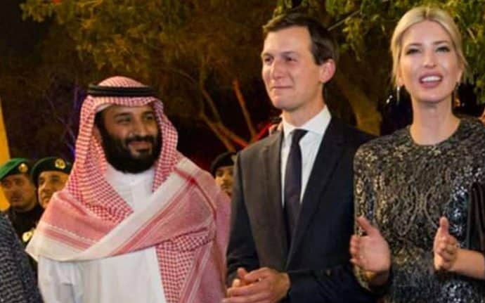 duty2warn's tweet image. Here's Hunter Biden with the Crown Prince, who soon after this was taken, paid him $2B for his "top secret" business acumen. 
The woman on the right owns lots of Chinese trademarks.