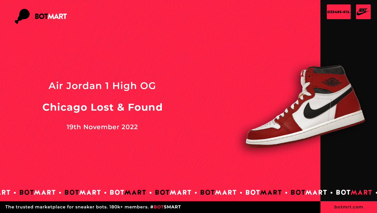 After a ping wait, fraught with controversy, back-dooring and more, Saturday 19th marks the official release date of the Air Jordan 1 “Chicago Lost and Found”🔴⚪️ Personal or flip for this pair?👟