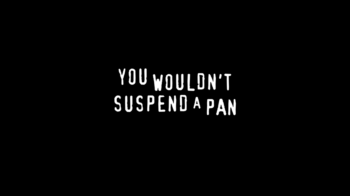 YOU WOULDN'T SUSPEND A PAN