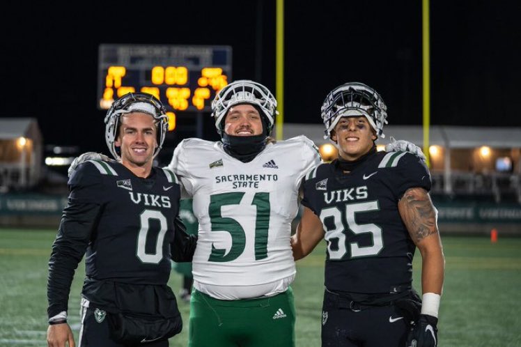 RCCTigerFB's tweet image. Different uniforms, same Tigers!  Mike, Donny and Anthony continuing their football careers! 🐅🐅🐅
