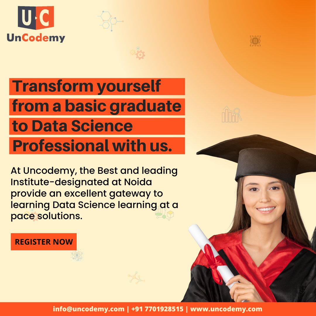 uncodemy's tweet image. Do you want to start your career in Data Science?
Uncodemy’s Data Science Program comes with a 100% job guarantee 👇
Transform yourself from a basic graduate to Data Science Professional with us 🤩
uncodemy.com
#datasciencetraining #datascience #datascienceprogram