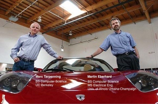 This is a picture of Marc Tarpenning and Martin Eberhard. They founded Tesla. You know, in case you thought it was someone else.