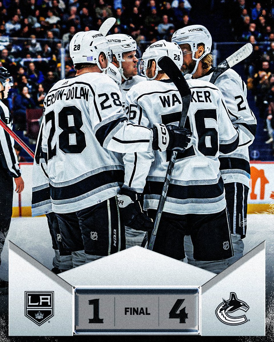 LAKings's tweet photo. Final from Vancouver. 

#GoKingsGo https://t.co/BJuRiOKCnn