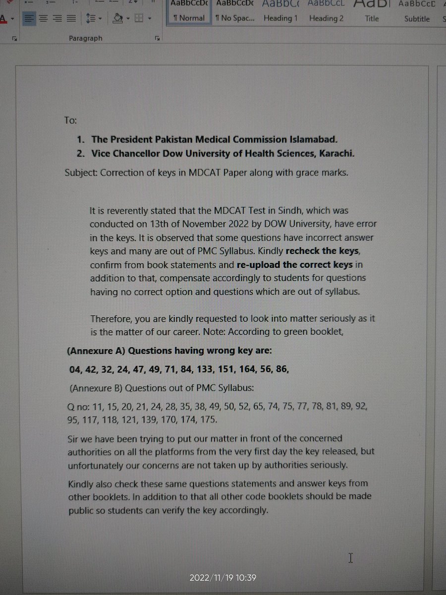OwaisAh61776148's tweet photo. #MDCAToutofTopicMcqs #MDCATTest2022 #mdcat2022 #Pathetic_MDCAT
Sending this letter to pmc, dow and Health ministry.
Every kindly send this type of letter to them through TCS or other courier services, so you can get a proof of receiving. https://t.co/MwuiBzZDOh