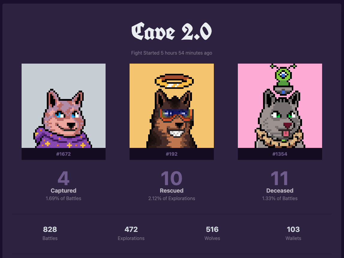 Reminder to all those #Moonrunners out there, the cave is re-opened and I've updated the mooncartel.io cave tracker so we can watch live updates!