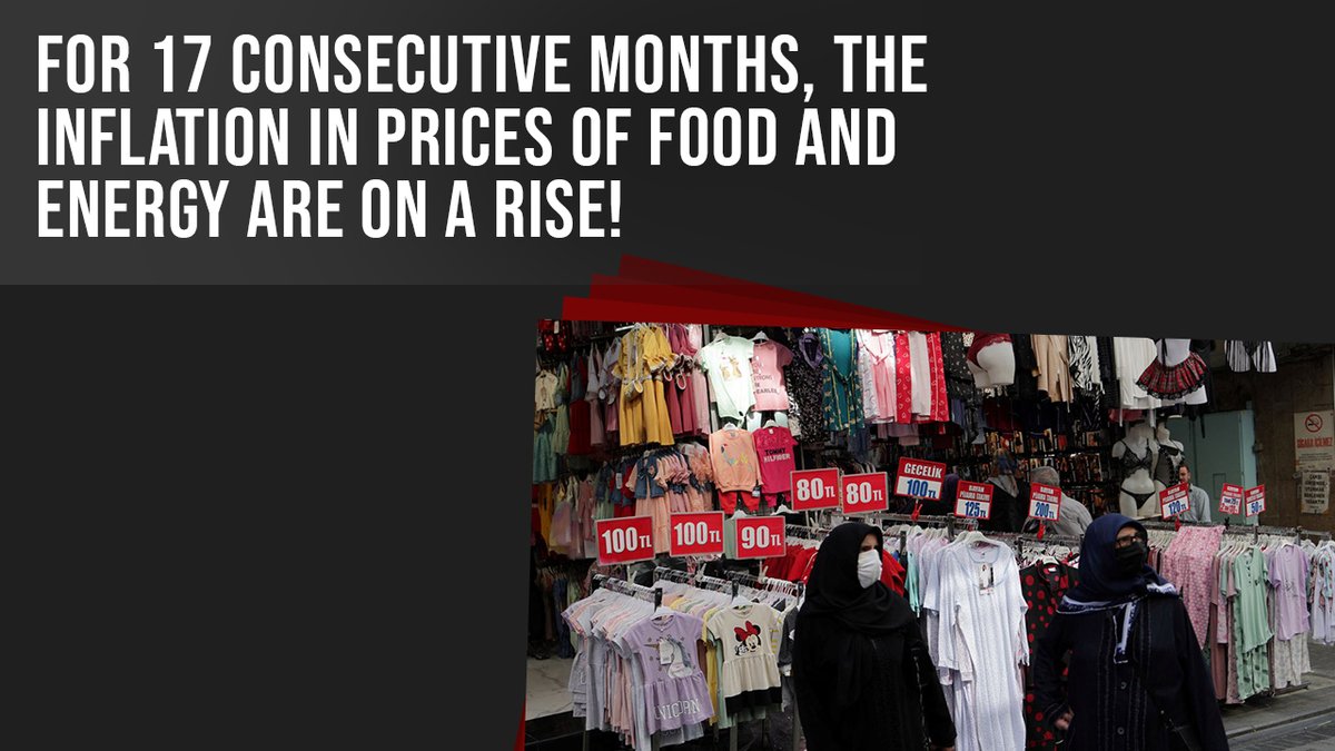 EvaEvaporate1's tweet photo. @bunnycolby
@gayeusluer
According to the data, #InflationInTurkey rose for the 17th consecutive month hitting 85.5% year-on-year. All thanks to Erdogan’s unorthodox monetary policies that sent the lira into freefall and to record lows. #ErdoganMustGo https://t.co/xcE0JHmp8M