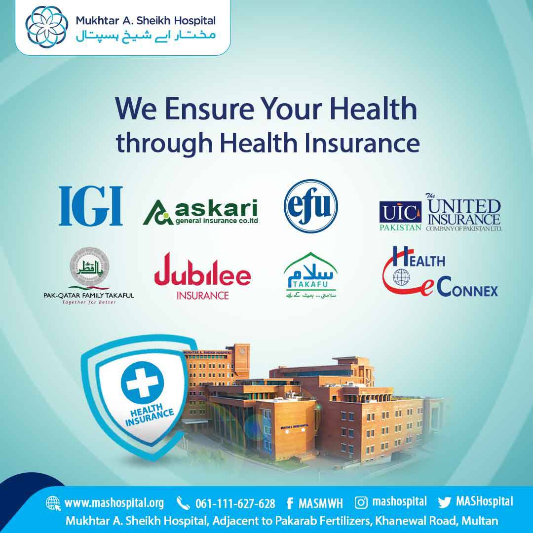 MASHospital's tweet photo. Ensuring your health through Health Insurance.

If you have an insurance card from any of the mentioned companies, you are eligible to avail services at Mukhtar A. Sheikh Hospital. 

#MASMWH #MASHCares #SafeMASH #HealthInsurance https://t.co/omiktHoKfM