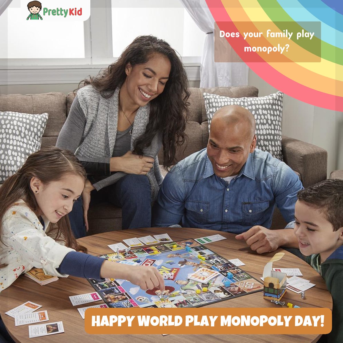 PrettyKidZA's tweet image. Happy World Play Monopoly day! What fun stories resulted from your family playing monopoly? Share down below!

#monopolyday #competition #win #prizes #prettykidza