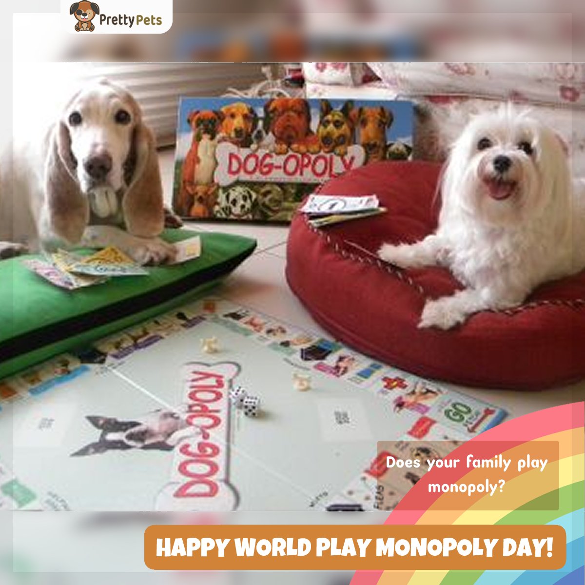 PrettyPetsZA's tweet image. Happy World Play Monopoly day! What fun stories resulted from your family playing monopoly? Share down below!

#monopolyday #competition #win #prizes #prettypetsza