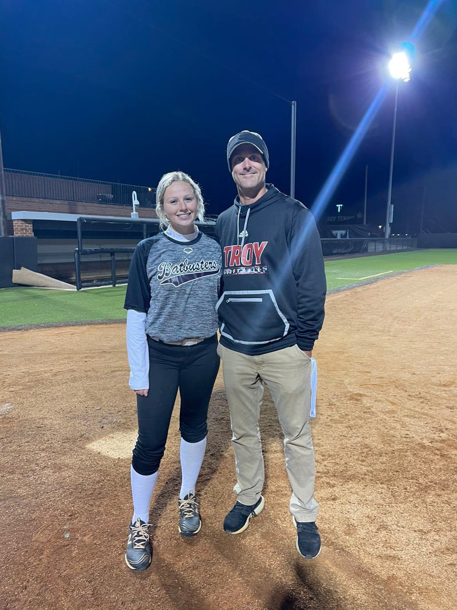 Thank you <a href="/TroyTrojansSB/">Troy Softball</a> and <a href="/e_newellcoach/">Eric Newell</a> for hosting a great camp tonight!!! I look forward to coming back to the beautiful campus!!