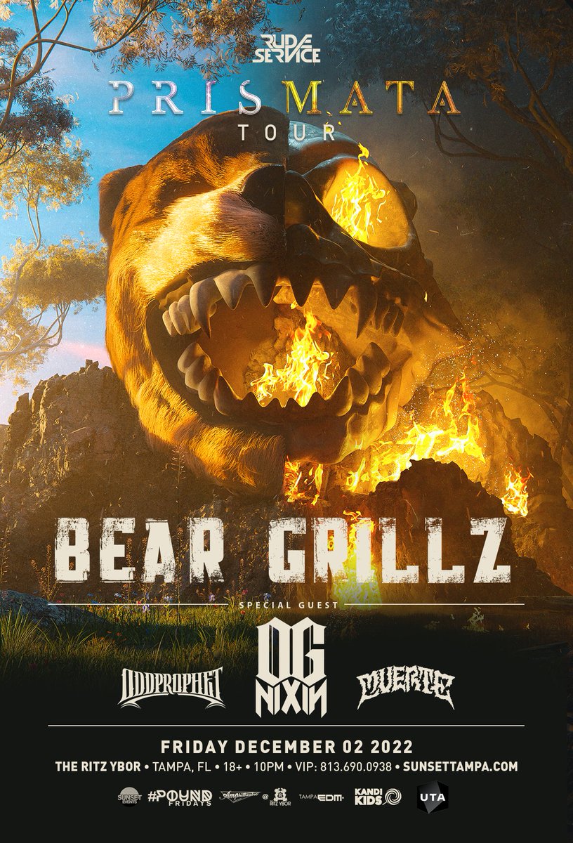 sunsetevents's tweet photo. Grab your tickets for @itsbeargrillz' #PrismataTour 🐻 This lineup is absolutely insane! https://t.co/3aAYhDQ6Kk https://t.co/xQ2U3M3fS4
