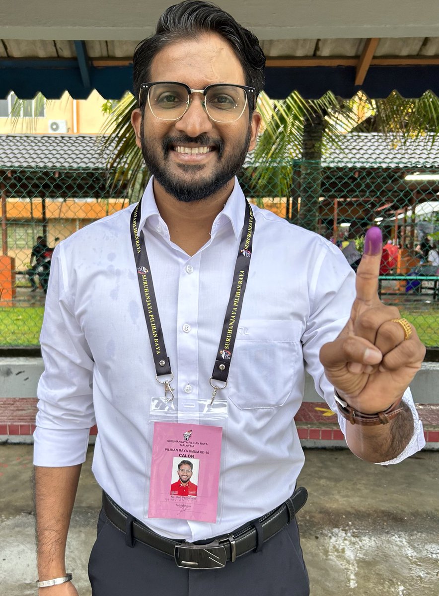r_yuneswaran's tweet photo. Saya telah menunaikan tanggungjawab saya sebagai pengundi.
எனது வாக்குரிமையை நான் பூர்த்தி செய்துள்ளேன்.
我已经行使了我的投票权,你呢?
#harapan #vote #yuneswaran #segamat #kitaboleh #P140 https://t.co/Wq3yu8GaUg
