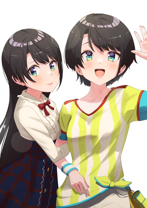 スバルちゃん双子にしてみた。元気で活発、誰とでも仲良くなれる姉スバル大人しくて内向的、でも仲良くなるとよく喋る妹スバルどっち好き?#プロテインザスバル 