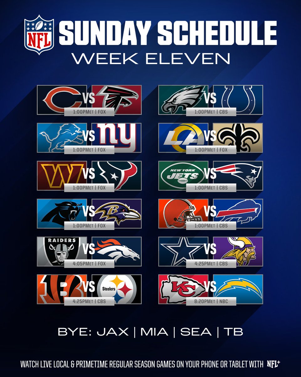 NFL's tweet image. Sunday, can you get here sooner? 😭