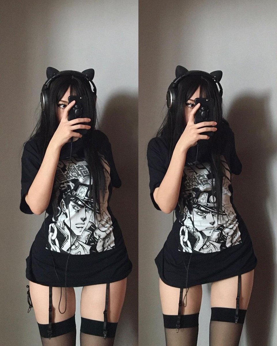 Cyberkiitty___'s tweet photo. do Iook cute? 
#cute #thighighs #blackhair #kitty https://t.co/w57TunJ7Js